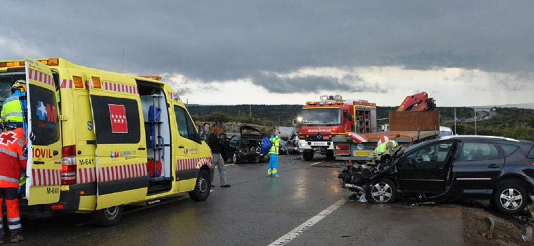 Ambulancia del SUMMA 112 en una asistencia