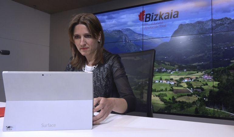 Elena Unzueta, portavoz de la Diputación Foral de Bizkaia.