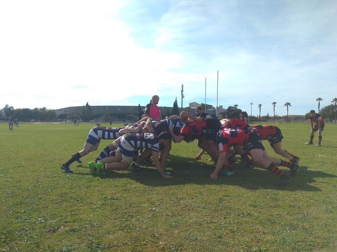 Imagen del partido de rugby disputado el pasado fin de semana