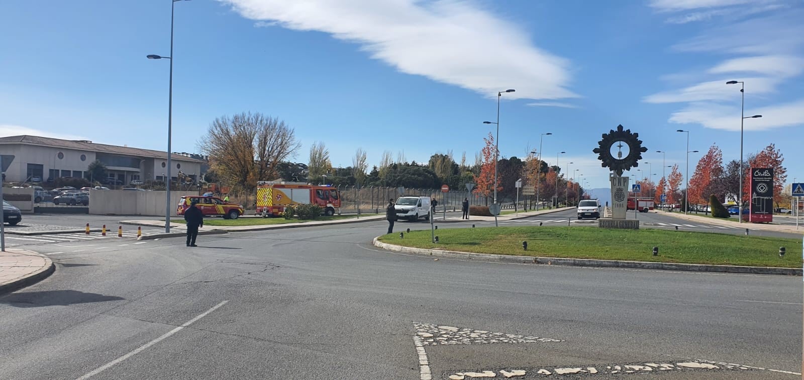 Escape de gas en las inmediaciones de la Escuela de Policía./Emergencias Ávila