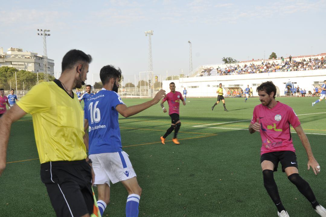 Imagen del partido disputado este domingo en La Granja