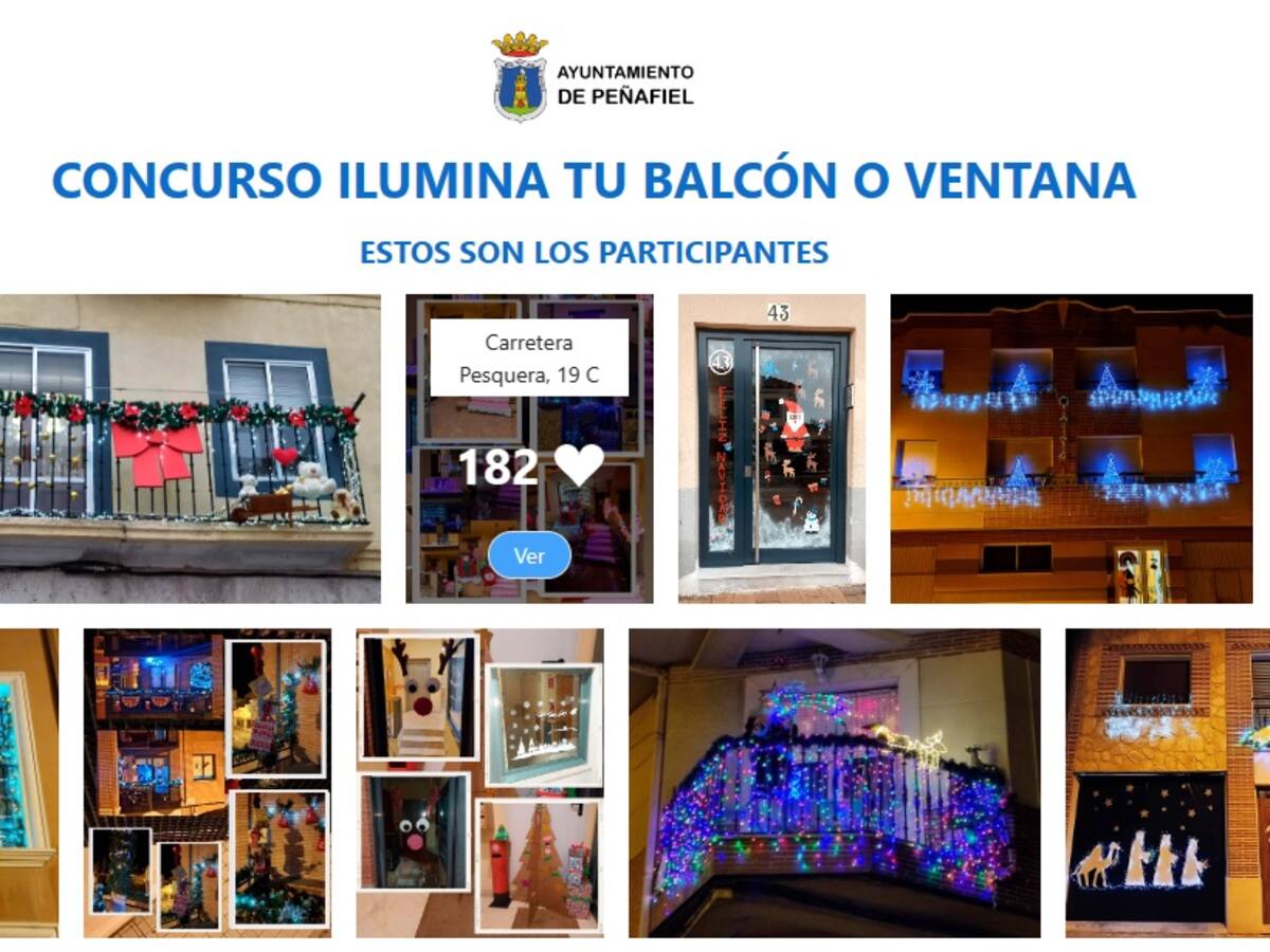 Peñafiel vota por sus mejores balcones y ventanas de la Navidad