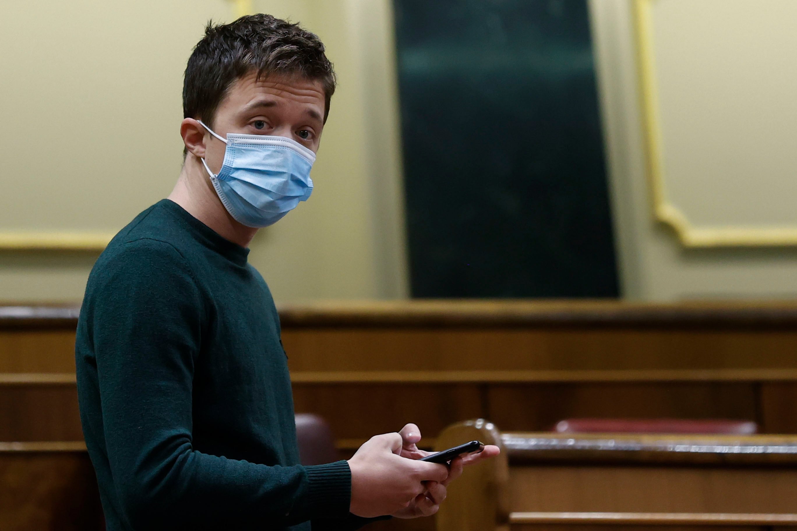 El líder de Más País, Íñigo Errejón a su llegada al Congreso de los Diputados