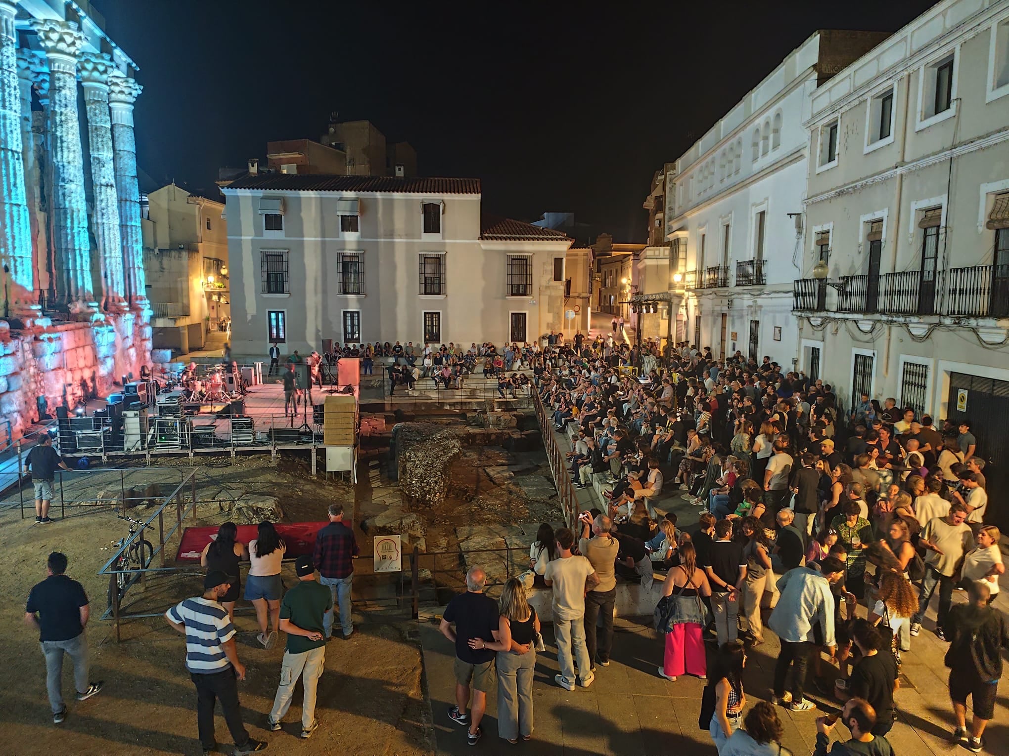 Celebración del Cinebeat en el Templo de Diana de Mérida