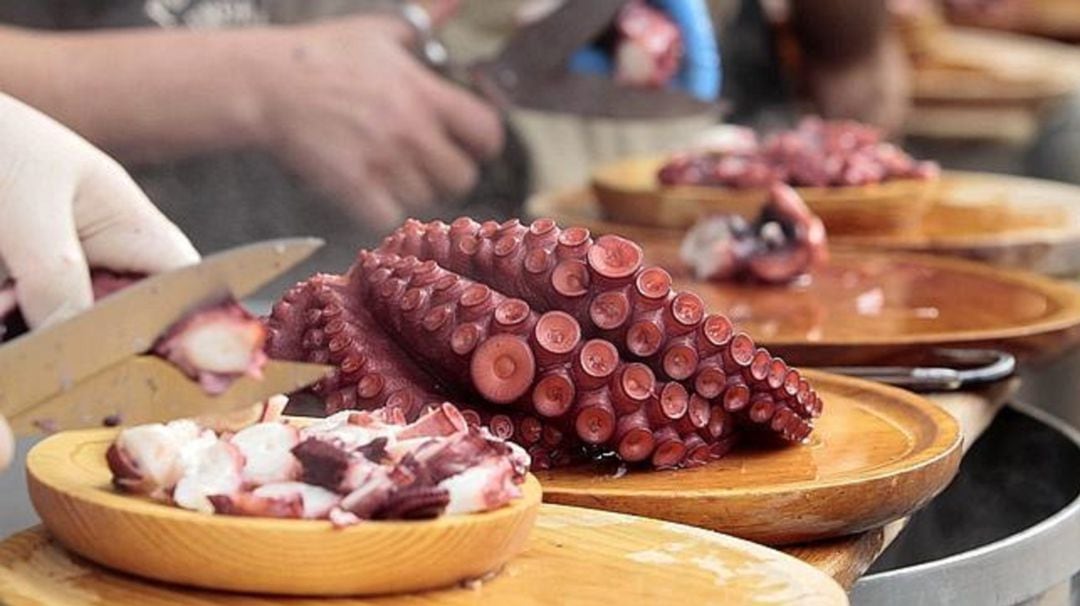 Foto de recurso de un puesto de pulpo