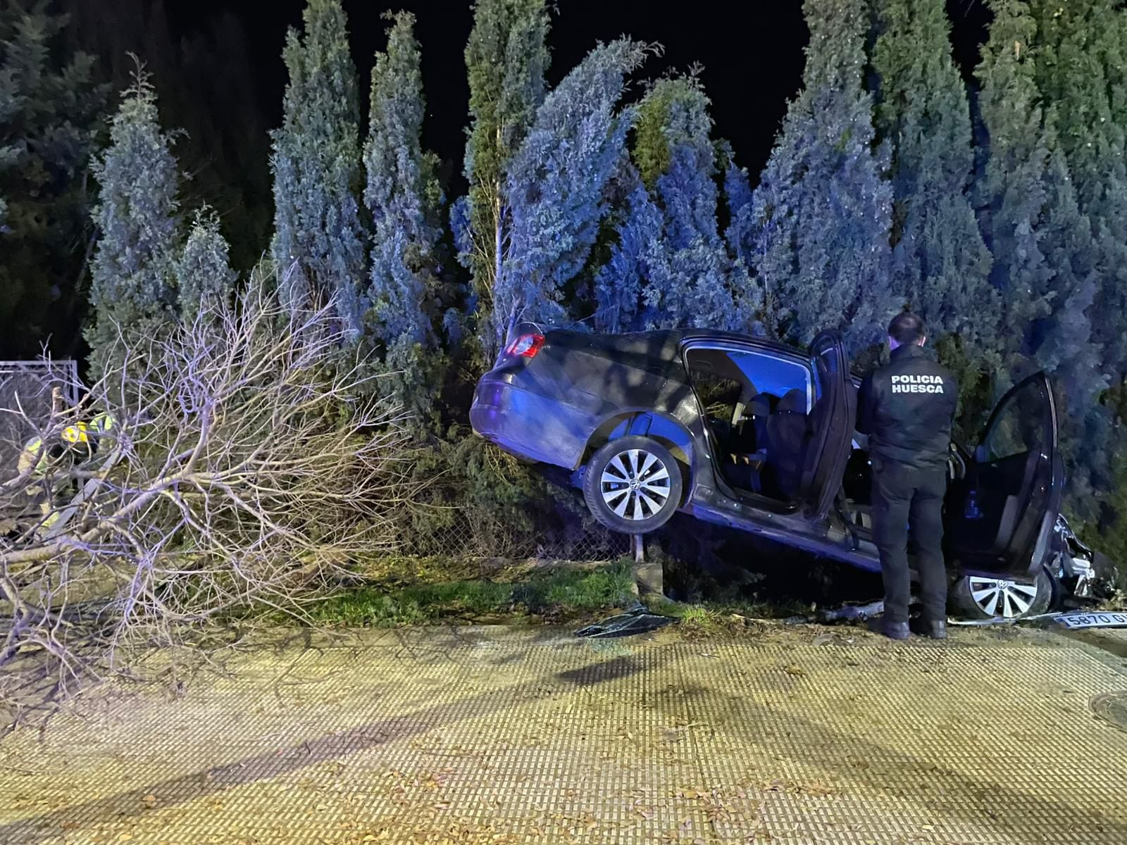 Vehículo accidentado en la zona de Balsas de Chirín