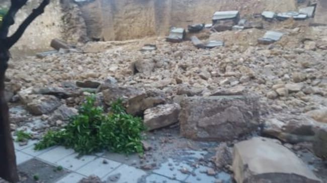 Muro hundido de los silos