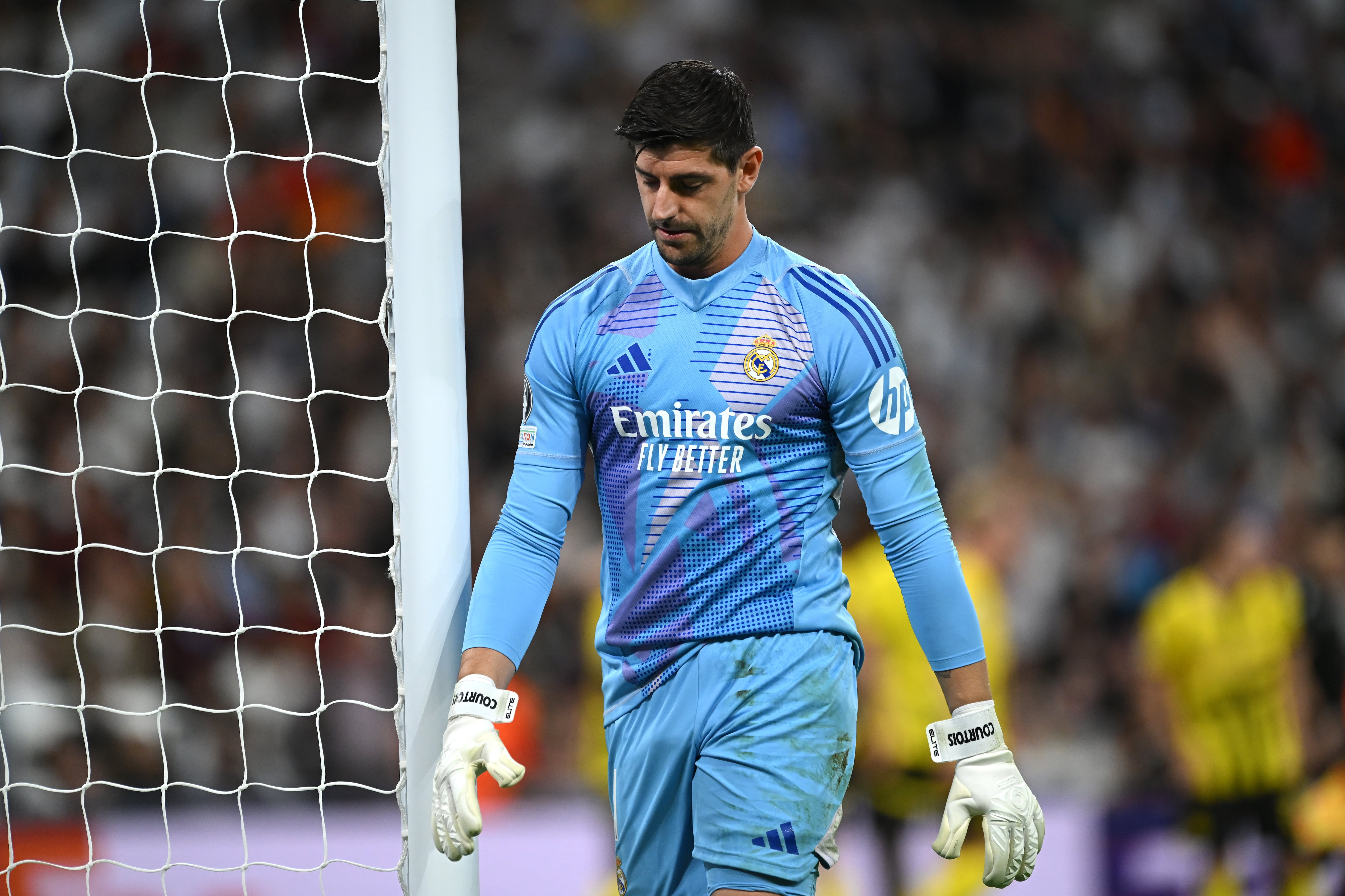 Thibaut Courtois, durante el partido de Champions League entre Real Madrid y Borussia Dortmund