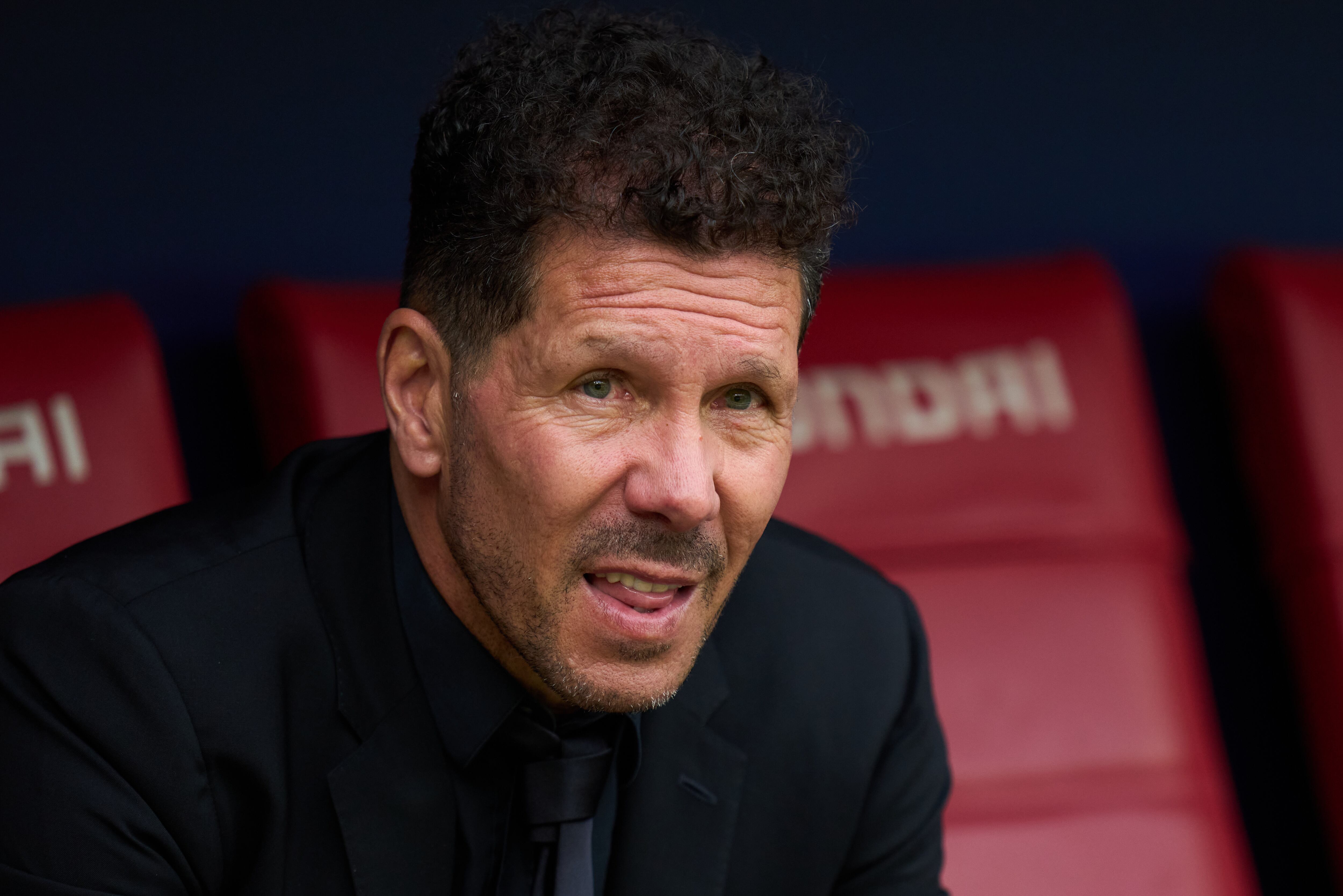 Diego Pablo Simeone, en el banquillo del Wanda Metropolitano