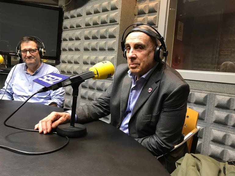 Piero Gondolo della Riva en los estudios de Radio Vigo