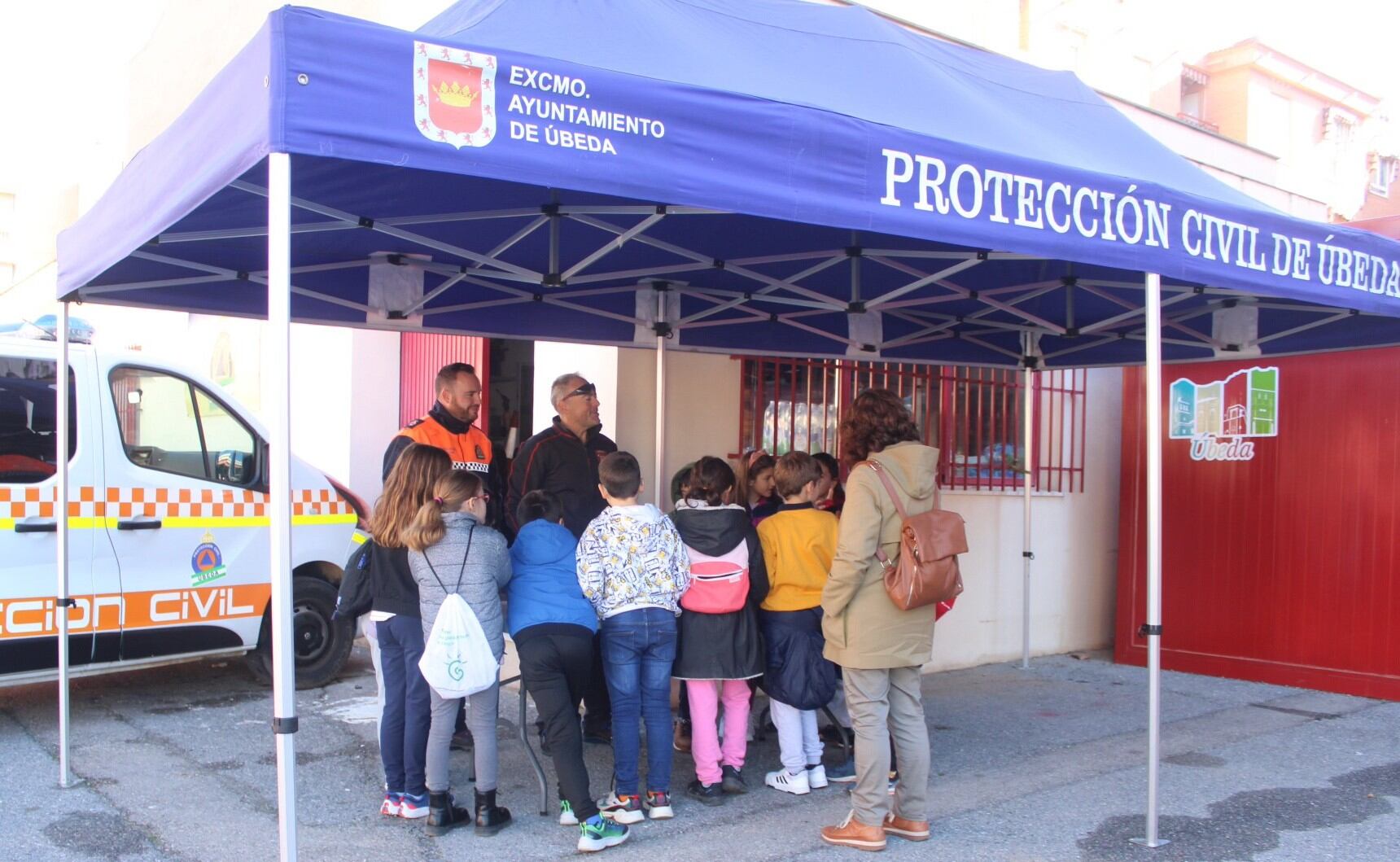 Una de las actividades formativas para escolares desde Protección Civil en Úbeda