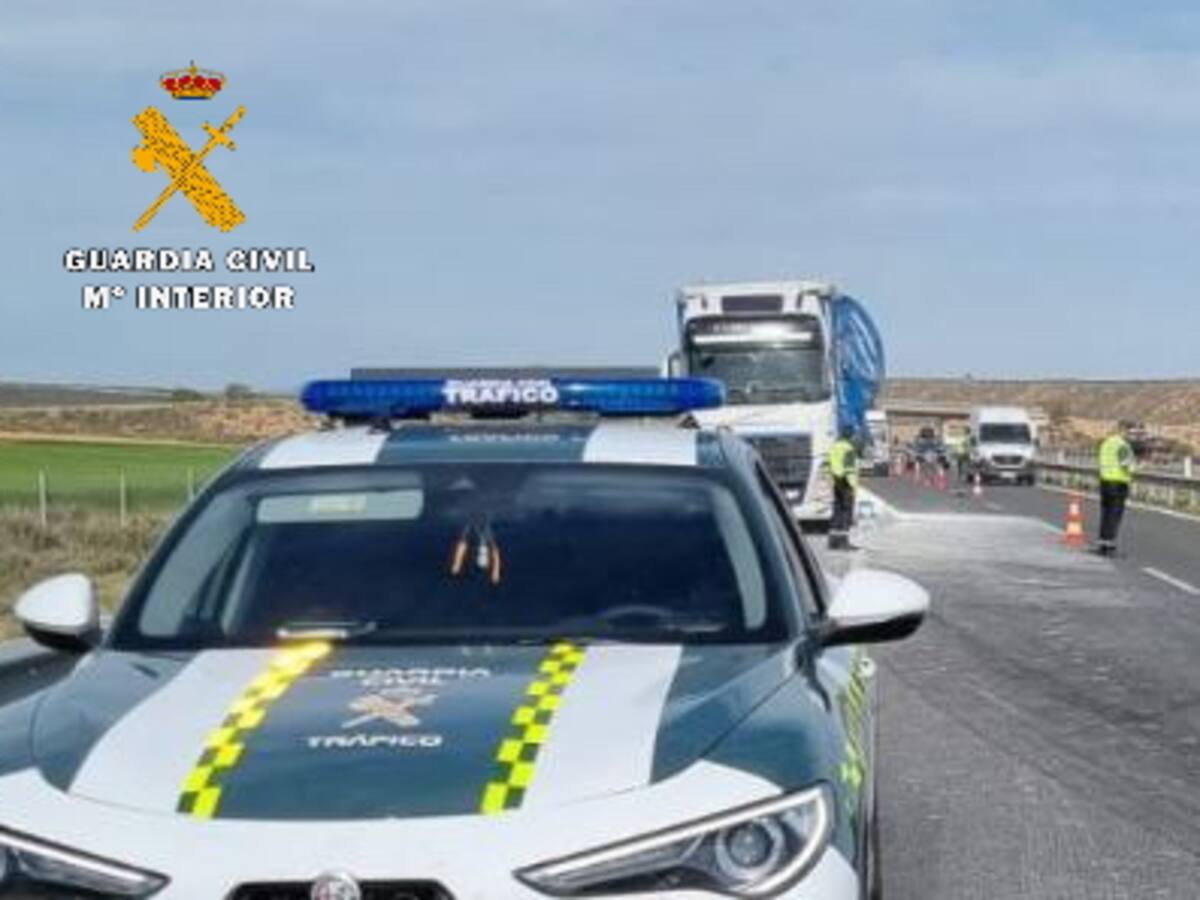 Dos accidentes en Fraga obligan a cortar la AP-2 y se saldan con dos fallecidos