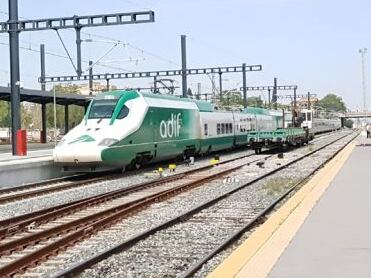 Imagen de archivo de las pruebas del tren laboratorio de alta velocidad de ADIF en la estación de Granada