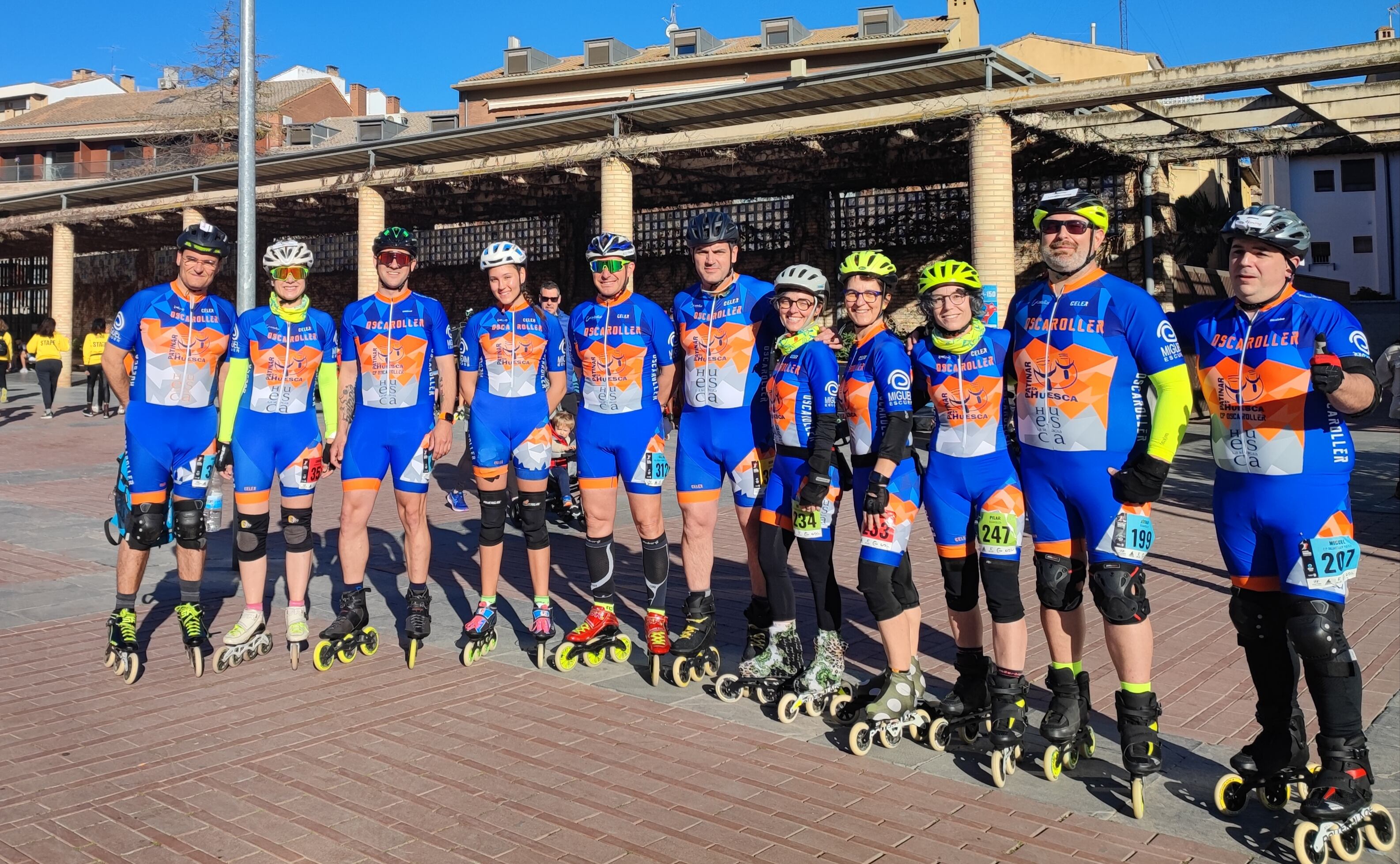 Deportistas del Club Oscaroller en Tudela