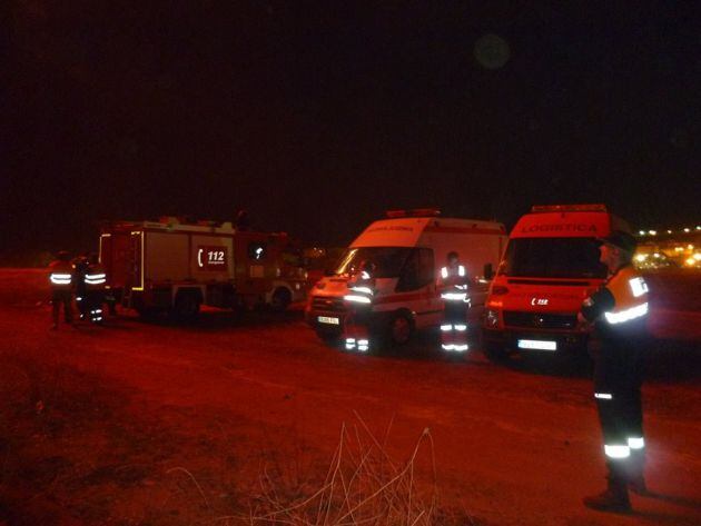 Voluntarios de Protección Civil durante un servicio.