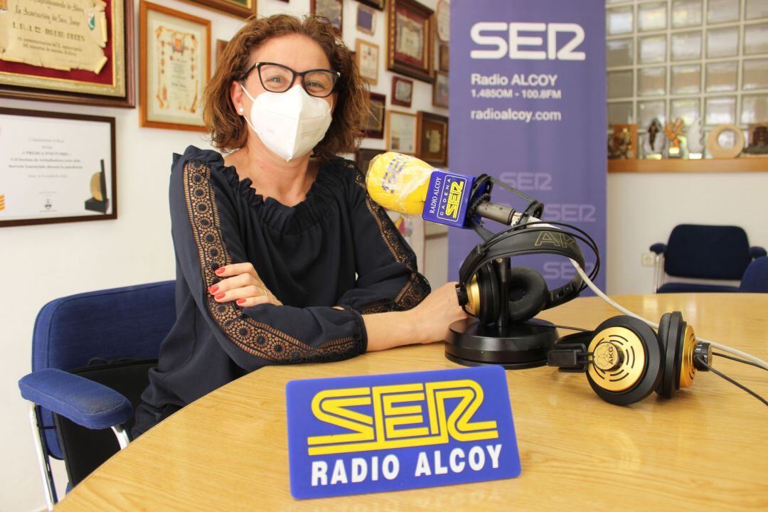María Giner en Radio Alcoy
