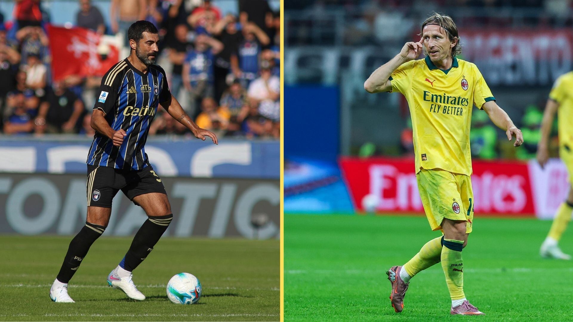 Montaje en el que aparecen Raúl Albiol y Luka Modric