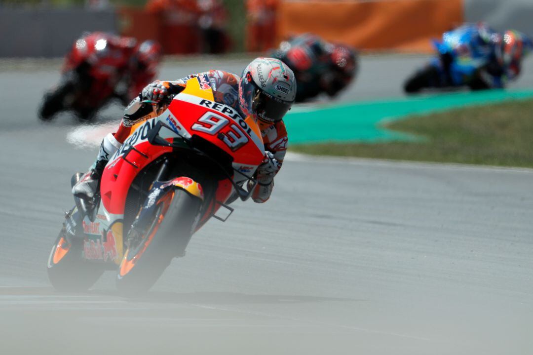 Marc Márquez durante el GP de Montmeló
