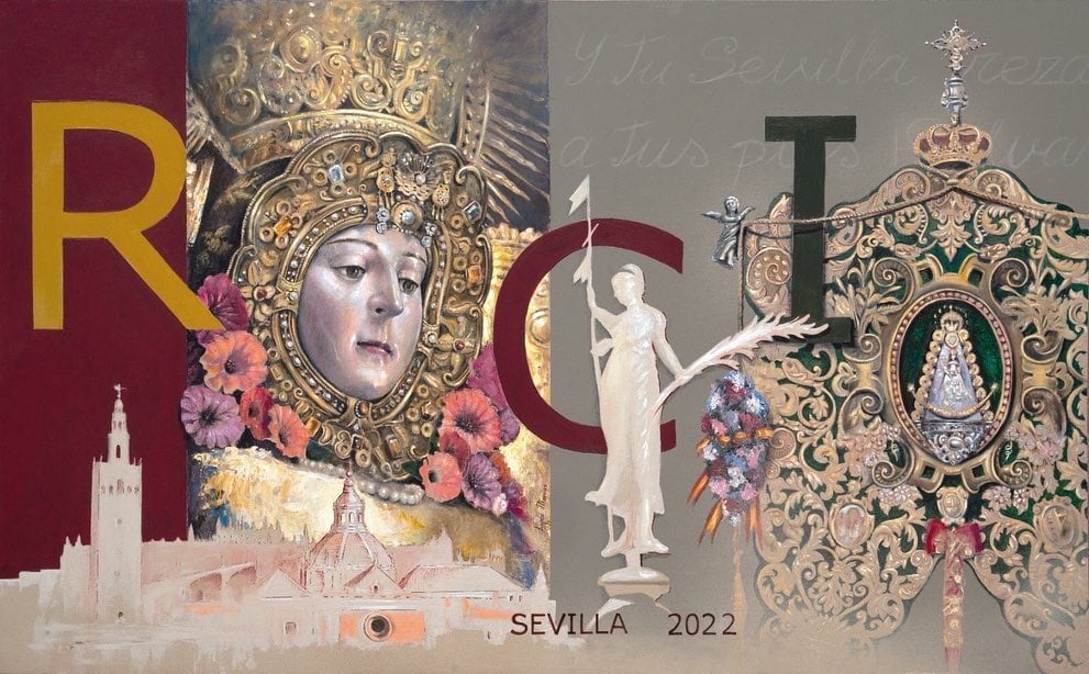 Cartel de la Romería 2022 de la Hermandad del Rocío de Sevilla, obra de Pedro José López Marcos