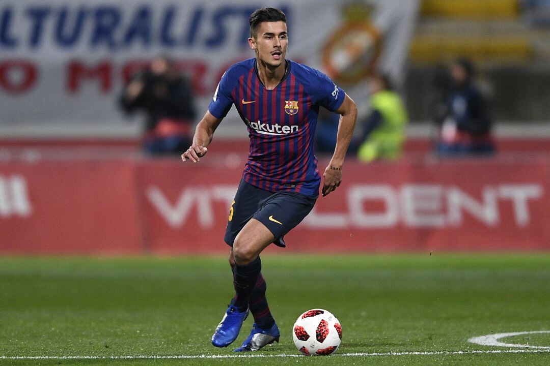 Chumi en un partido de Copa del Rey con el Barcelona.