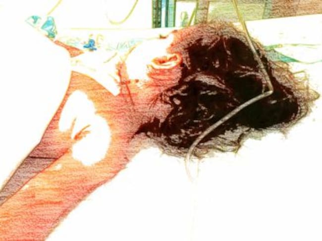 Laura en la planta de oncología del Hospital Clínico Universitario de Salamanca.