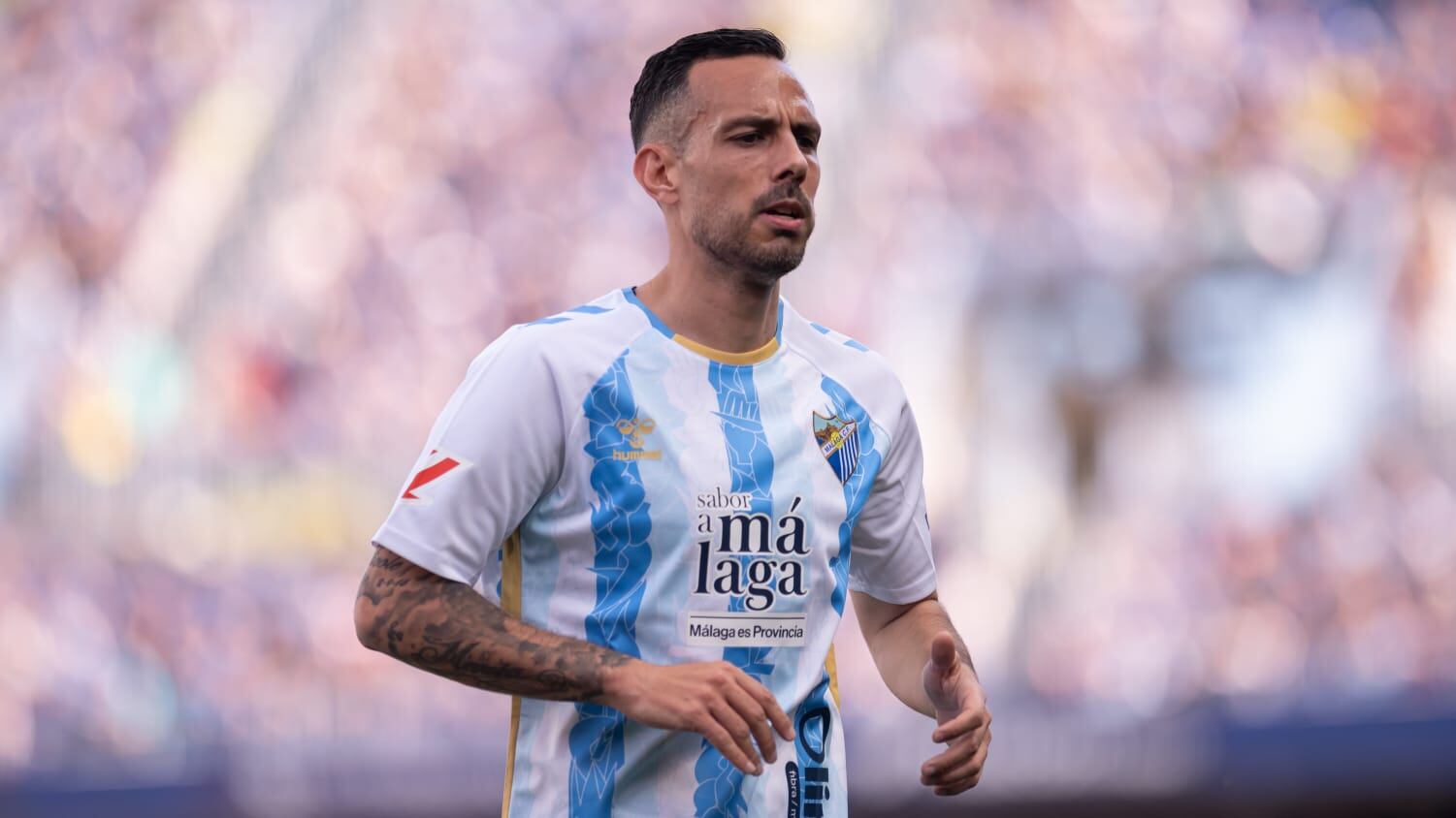 Manu Molina, en un partido del Málaga