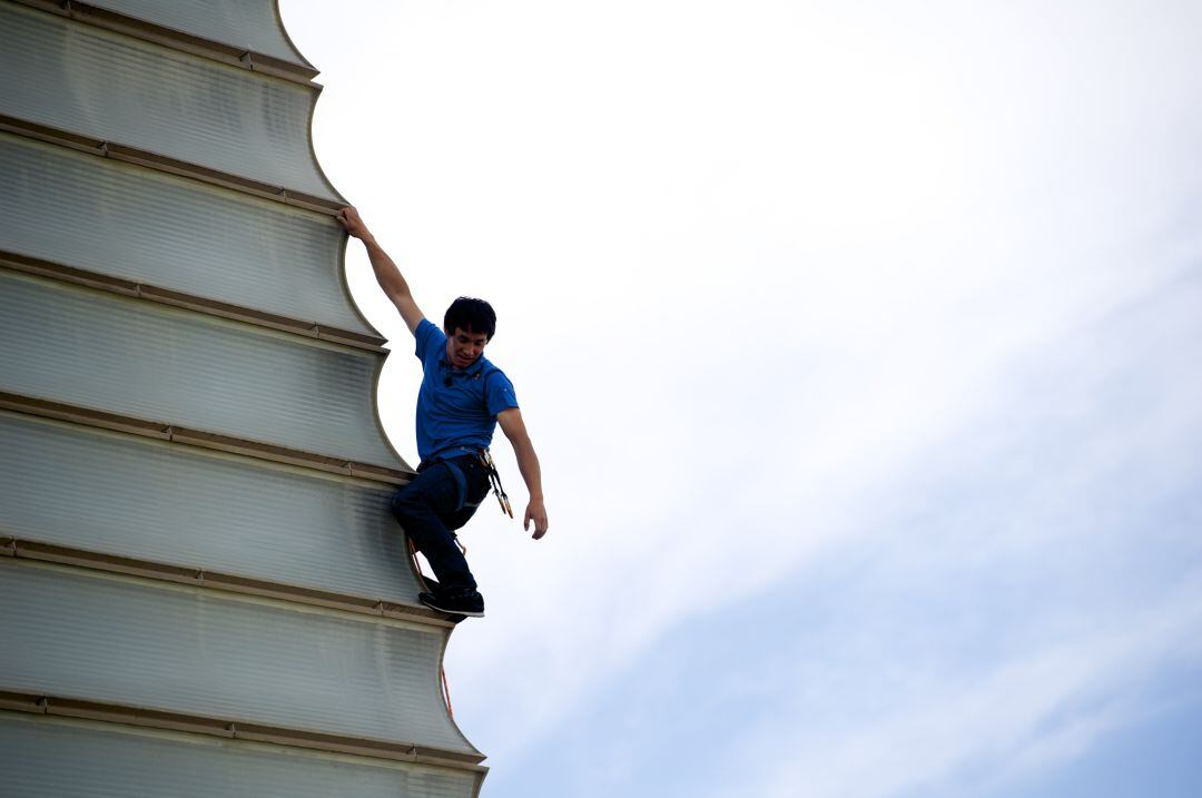 David Lama, durante el Festival de San Sebastián 2013