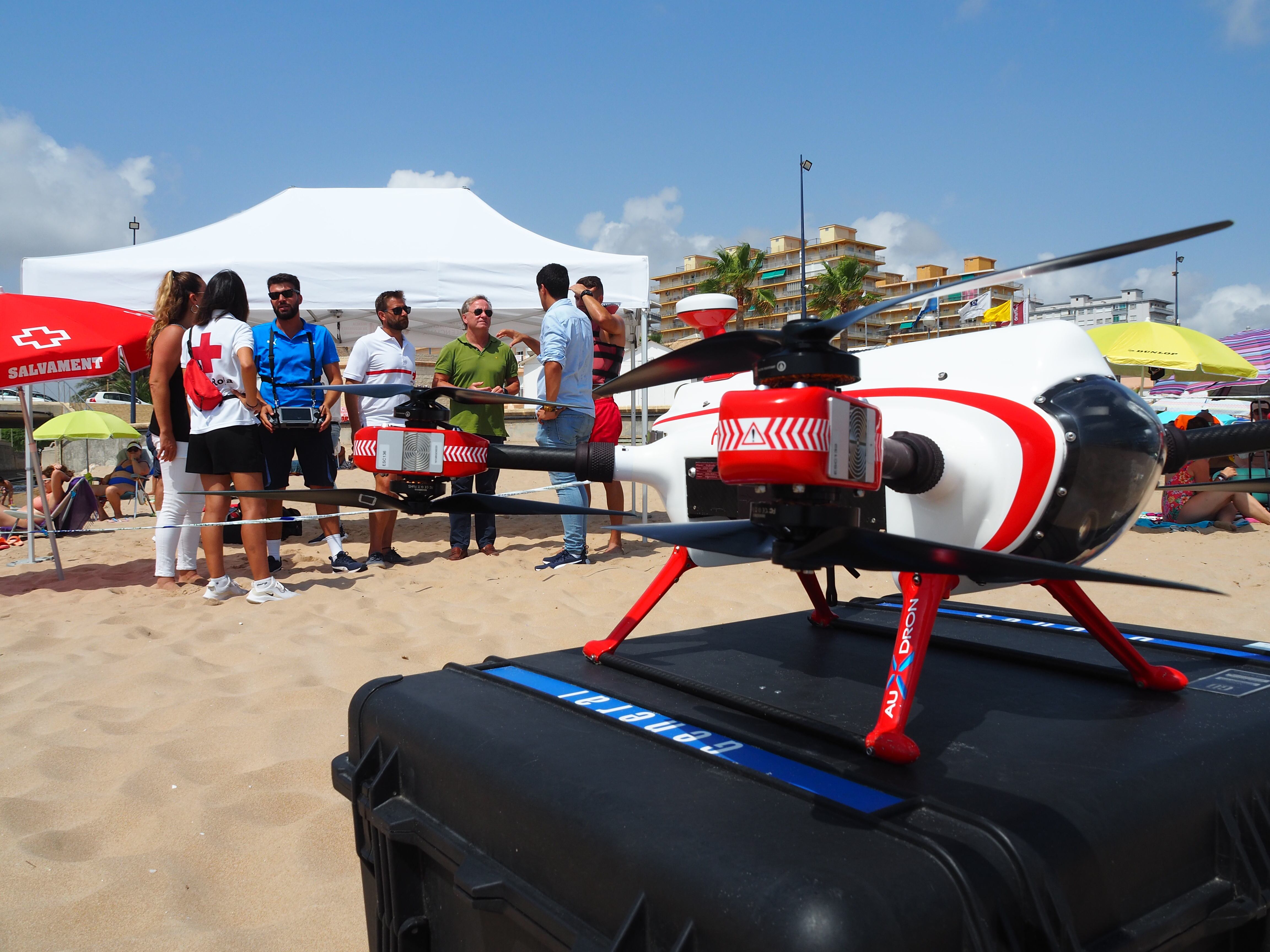 Auxdron LFG que ayudará en la vigilancia de la playa de Miramar es capaz de despegar en 5 segundos y de volar a 85 kilómetros por hora