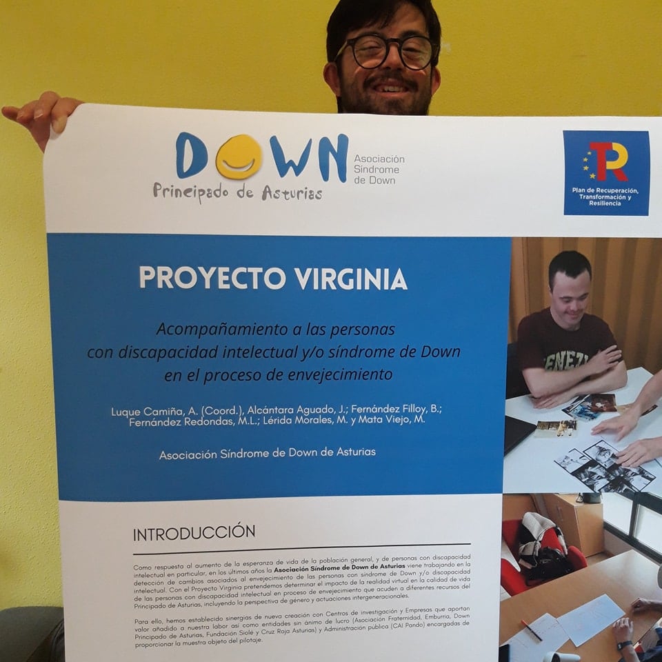 Cartel explicativo del Proyecto Virginia de la Asociación Síndrome de Down Asturias