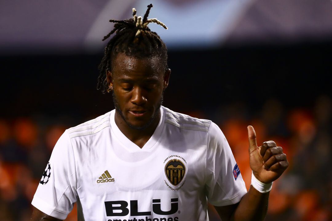 Batshuayi durante uno de sus partidos con el Valencia