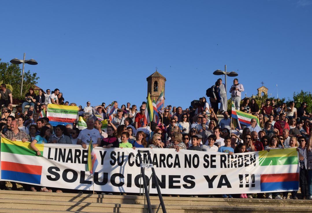Última manifestación en Linares.