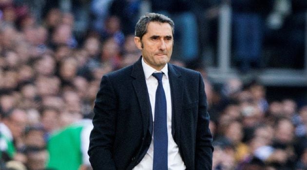 Ernesto Valverde, durante el Clásico del Bernabéu