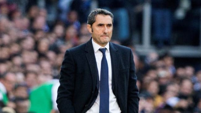 Ernesto Valverde, durante el Clásico del Bernabéu