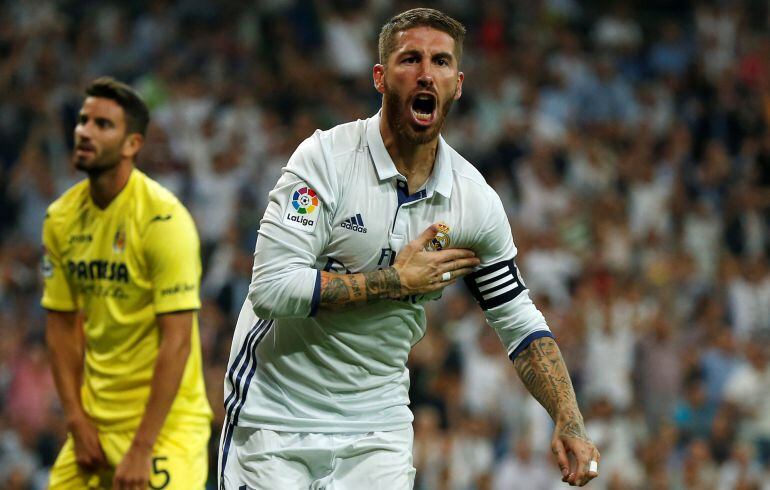 Sergio Ramos, durante un partido con el Villarreal 