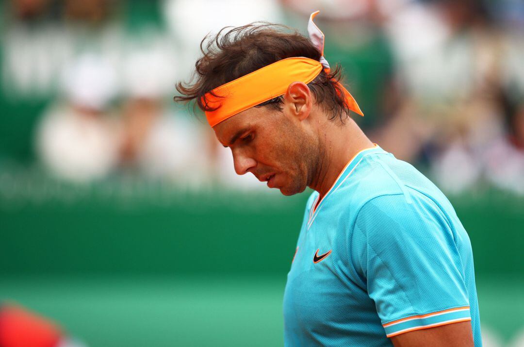 Nadal, durante su partido contra Fognini. 