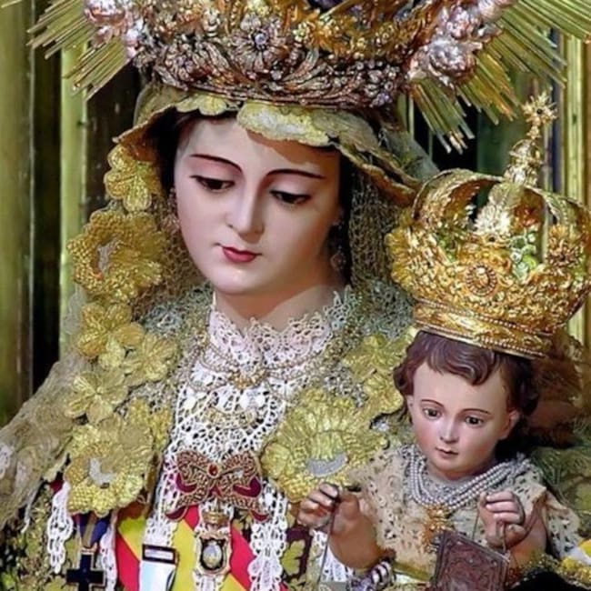 La Virgen del Carmen durante la novena de este año
