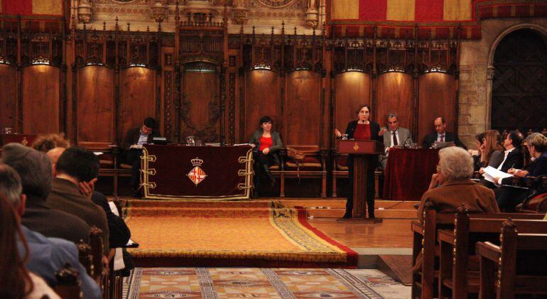 L'alcaldessa de Barcelona, Ada Colau, intervé en el debat d'estat de la