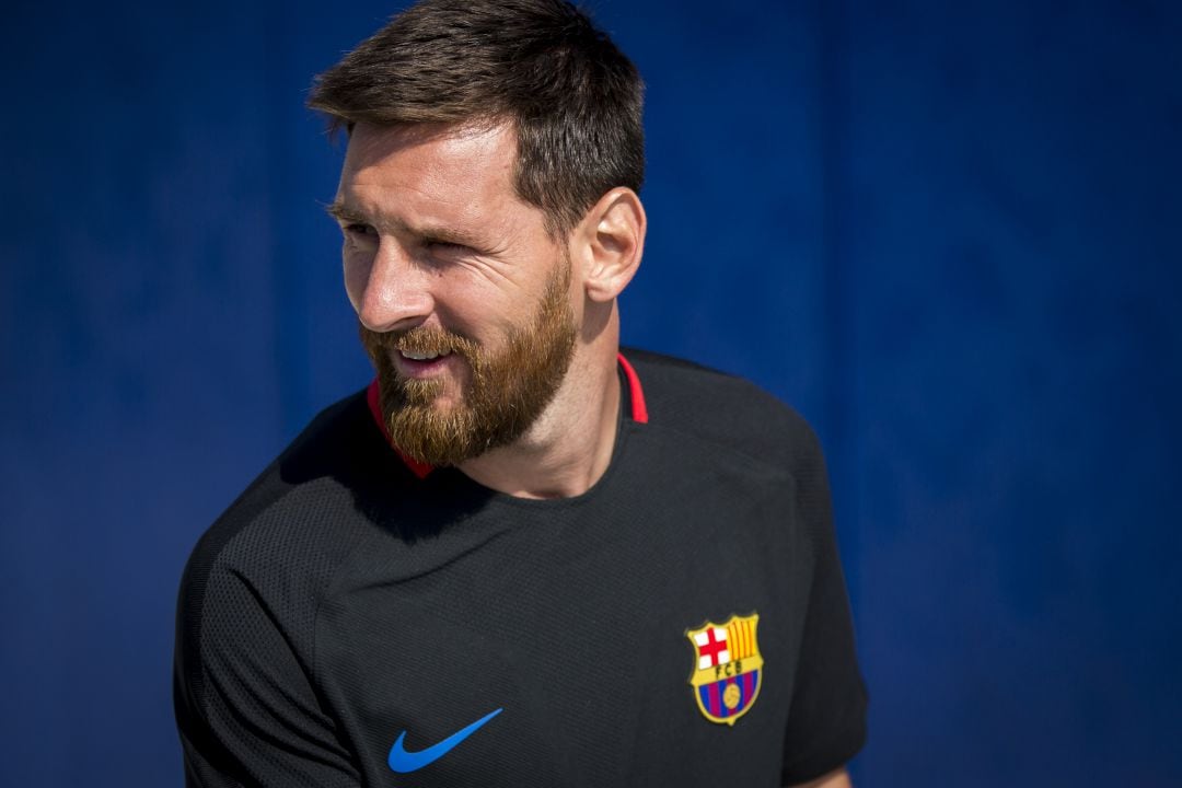 Messi, durante una sesión de entrenamientos. 