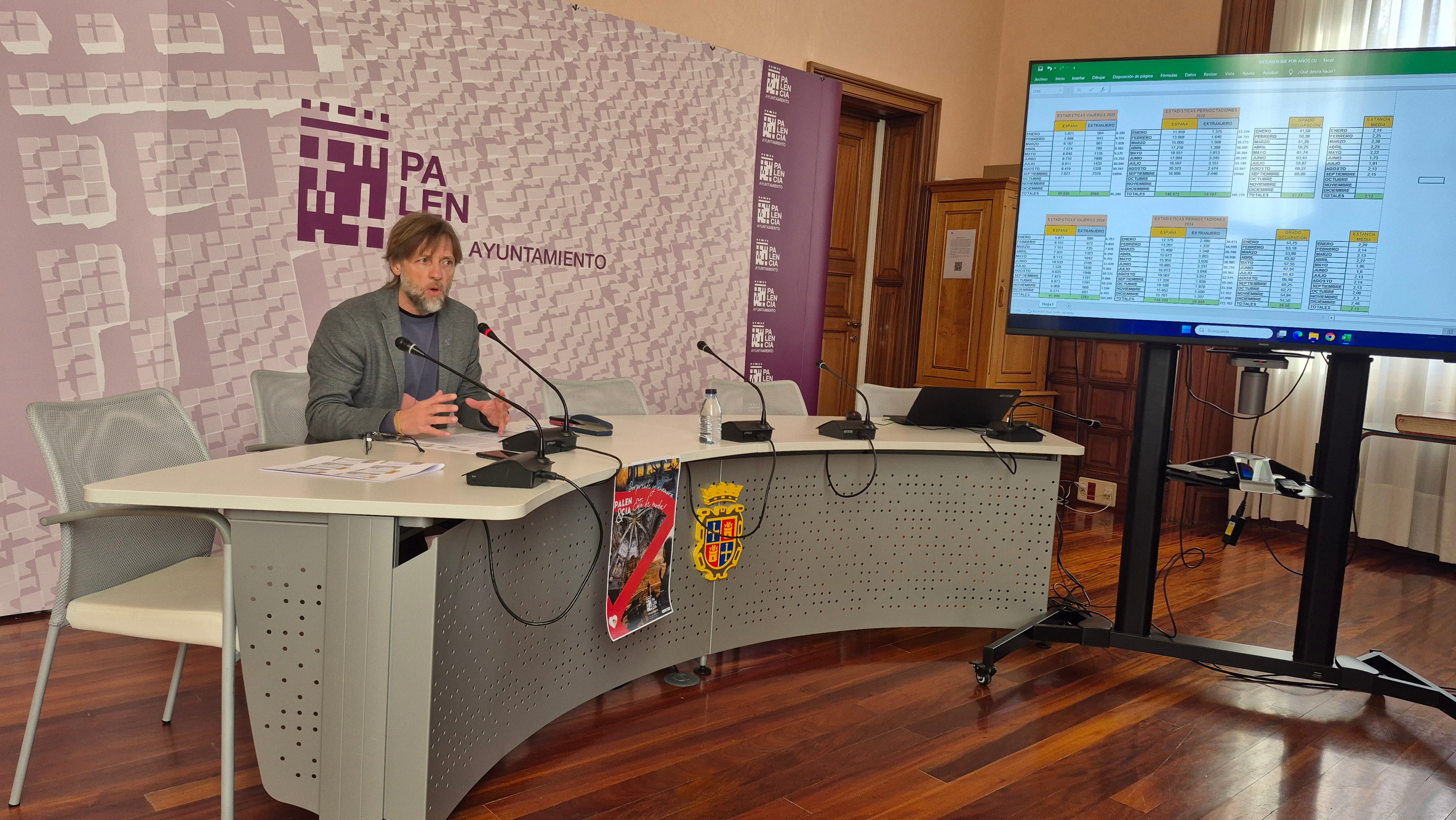 El Concejal de Turismo del Ayuntamiento de Palencia hace un balance positivo de la estadística de viajeros registrada en los últimos meses en la capital palentina