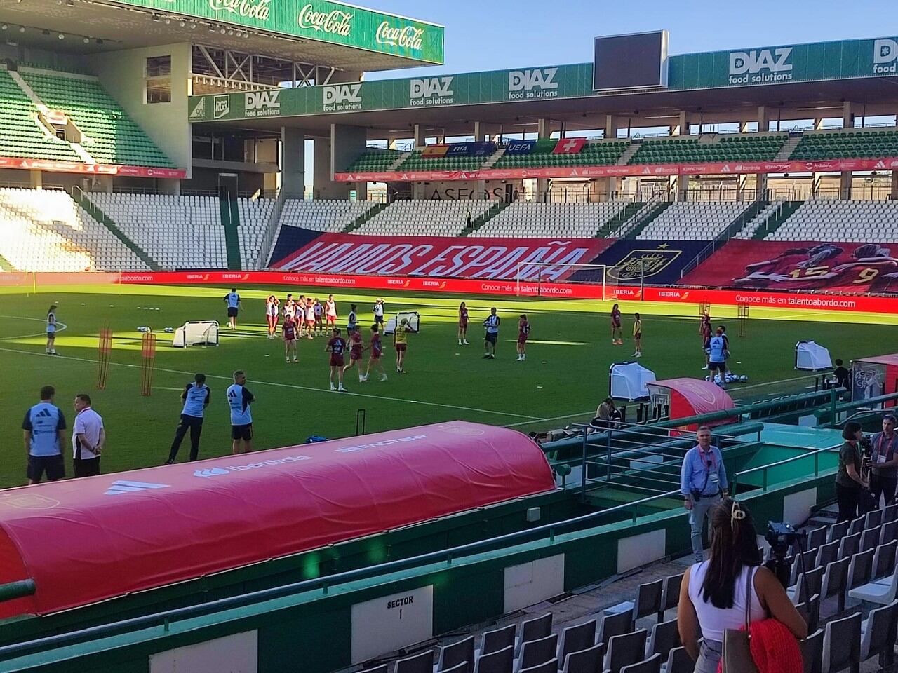 Entrenamiento de la Selección Española en El Arcángel