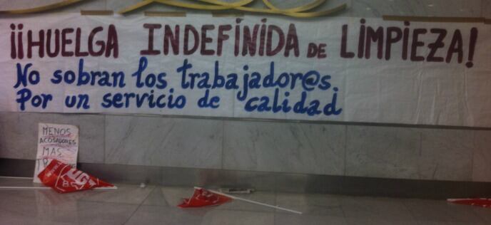 El hospital Ramón y Cajal durante la huelga de limpieza