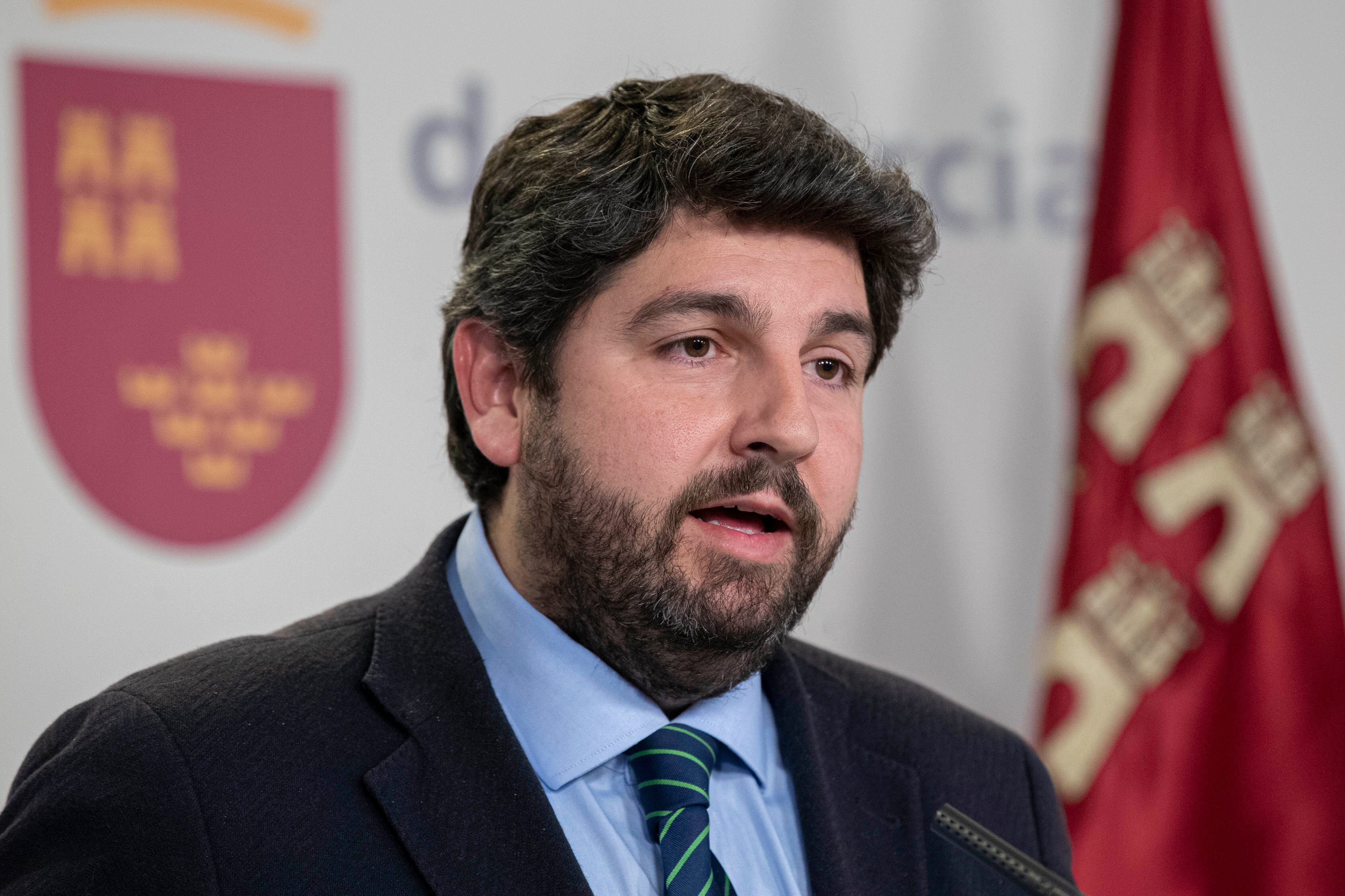 El presidente de la Comunidad de Murcia, Fernando López Miras
