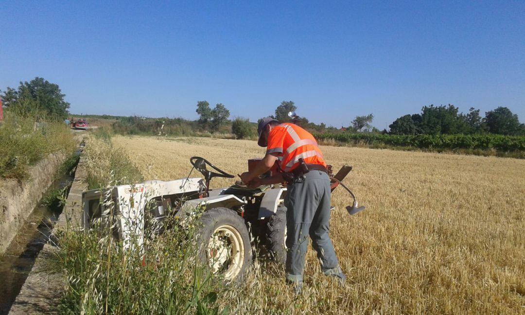 Tractor del fallecido