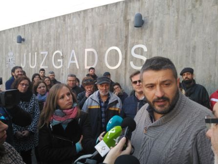 Alberto Cañedo tras pasar por los juzgados placentinos