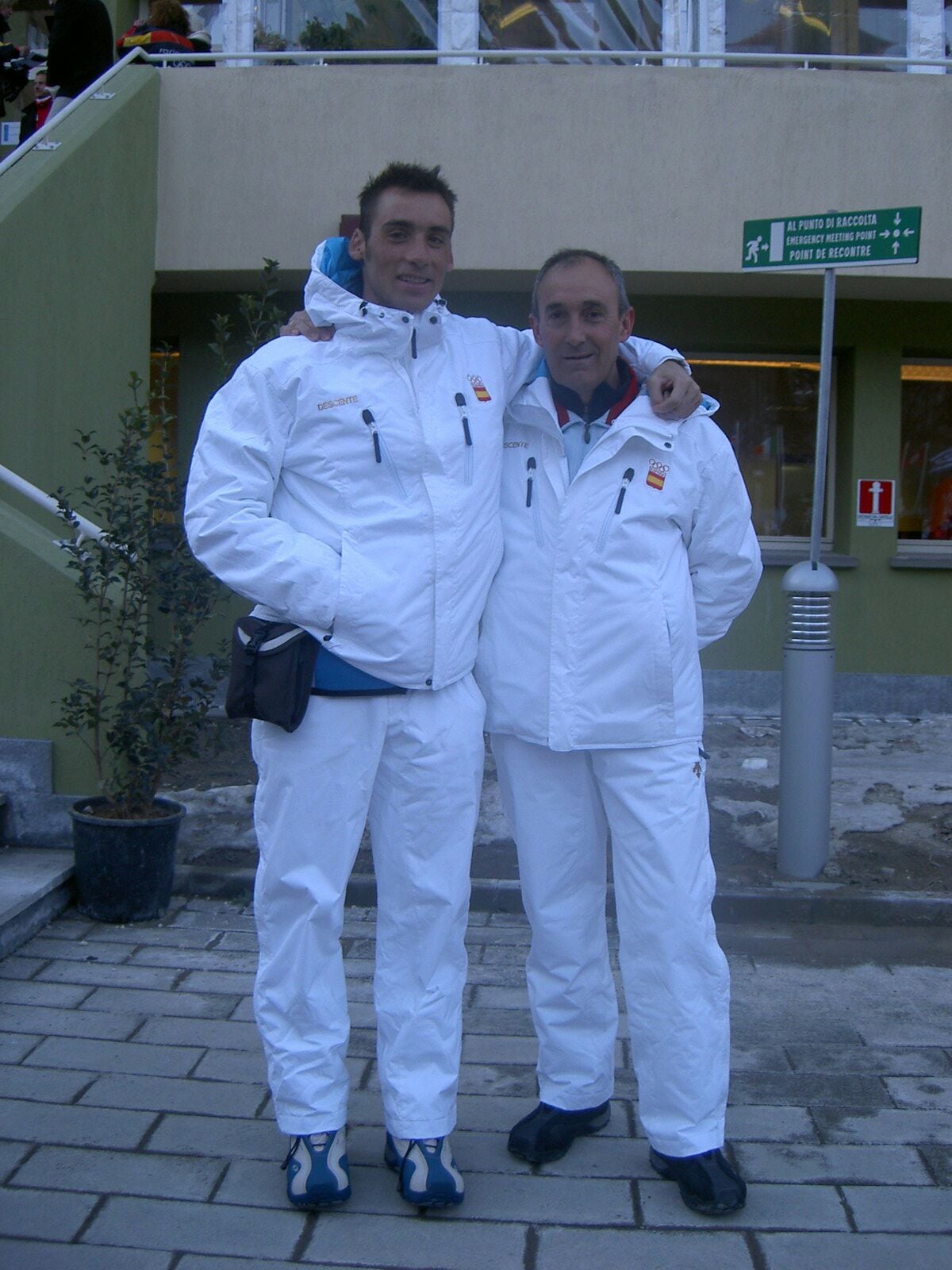 Hernando Olímpico en Turin junto a Valiñas