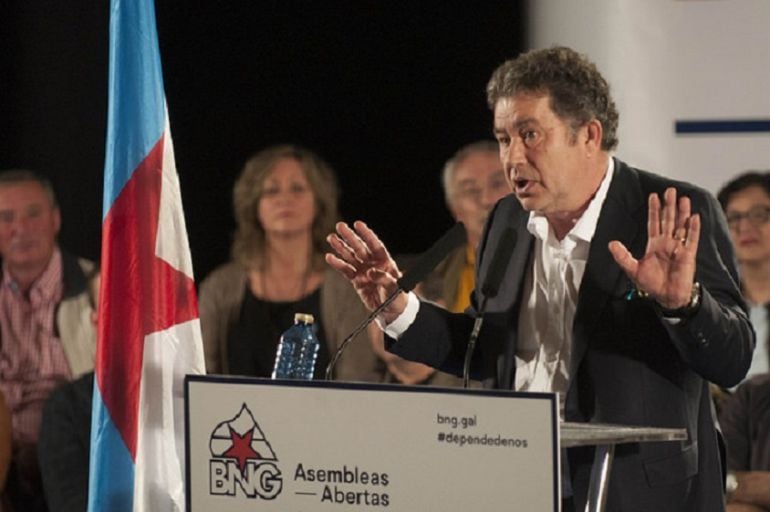 Miguel Anxo Fernández Lores en un acto del BNG