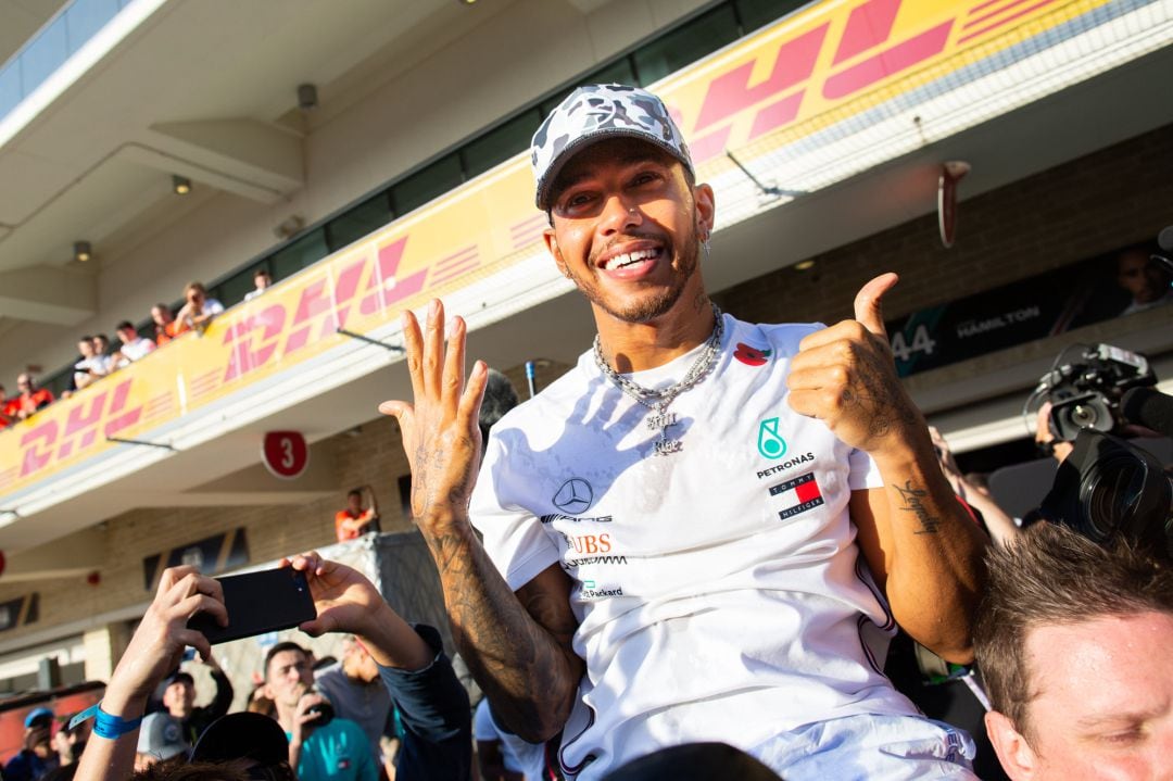 Lewis Hamilton, tras ganar su sexto mundial de F1.