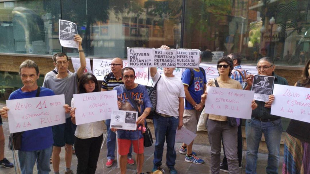 Imagen de archivo de la concentración de los afectados hace un mes