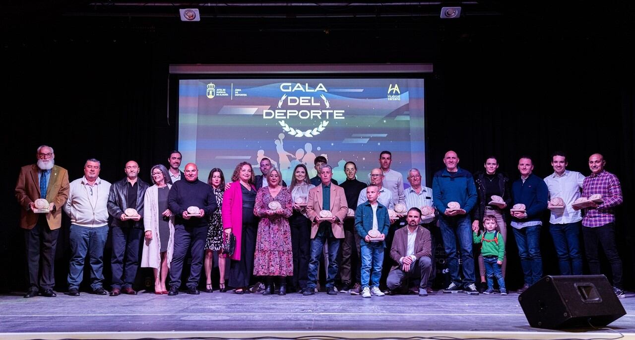 Los premiados en la Gala del Deporte de Huércal.