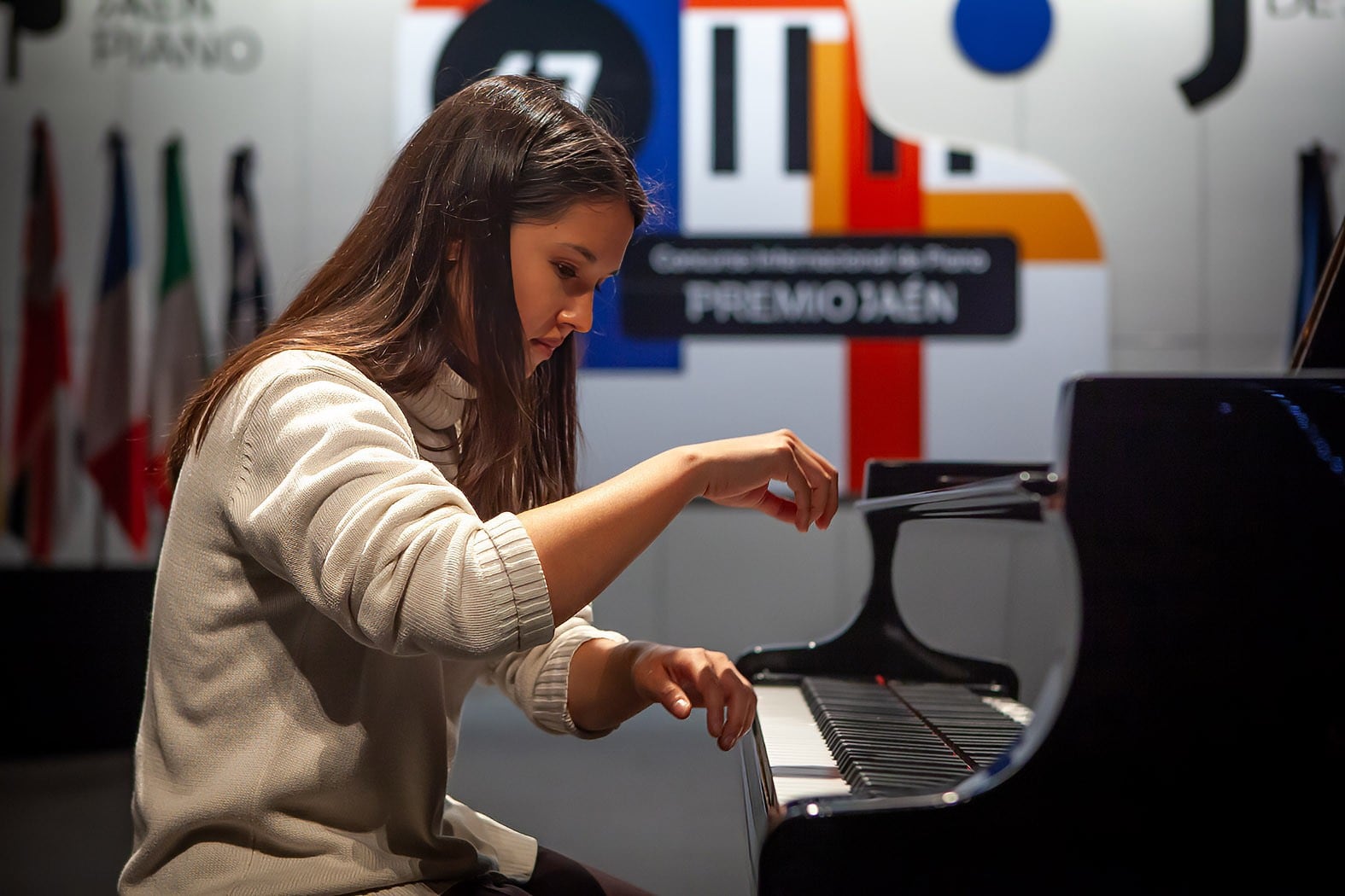 Una de las pianistas que participa en el 67 Concurso Premio Jaén de Piano.